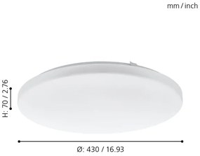 Eglo 97873 - LED Stropné svietidlo FRANIA LED/33,5W/230V