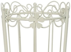 Stojan na dáždniky "Romantic", kovový, biely, 25x25x51 cm