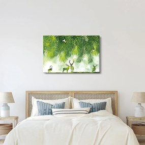 Obraz - Jelene v lese (90x60 cm)