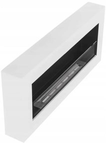 Závesný biokrb so sklom na stenu AIASA BOX BIELY MAT 90x40x12