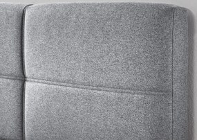 Postel Domango 140x200 cm, svetlo šedá látka