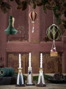 Bloomingville Drevený vianočný svietnik Betiel – set 3 ks