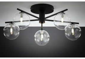 Jupiter 2046 - Prisadený luster PRATO 5xG9/10W/230V čierna/číra