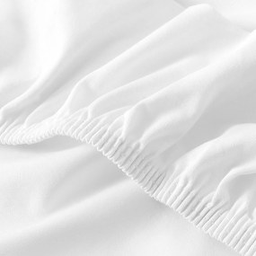 Goldea nepriepustná jersey plachta - biela 180 x 200 cm