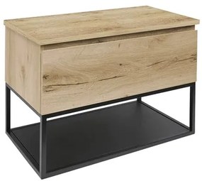 Kúpeľňová skrinka s krytom SAT B-Way dub matný BWAY60OAKDESK, 1 ks