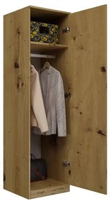 Šatníková skriňa Musecalo 2 (dub artisan). Akcia -21%. Vlastná spoľahlivá doprava až k Vám domov. 1132734