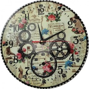 Hodiny na stenu z dreva,  nástenné hodiny I SENTOP HDFK001- Wall clock HEU-