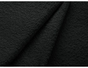 Čierna rozkladacia rohová pohovka z textílie bouclé (pravý roh) Jodie – Micadoni Home