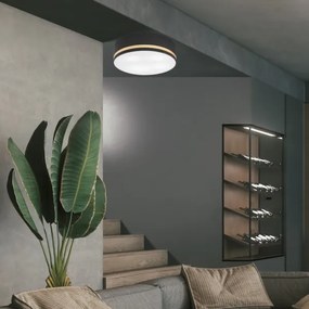 Stropné svietidlo SIRJA STRIPE 4xE27/15W/230V pr. 45 cm čierna