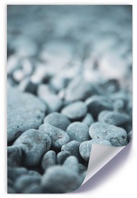 Gario Plagát Pláž sivých kameňov Farba rámu: Bez rámu, Veľkosť: 20 x 30 cm