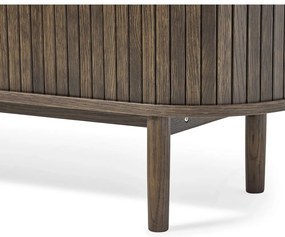 Hnedý TV stolík v dekore duba 180x56x40 cm Meta – Unique Furniture