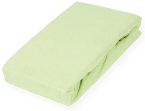 Froté napínacie prestieradlo na extra vysoký matrac FR-018 Pastelovo zelené 140 x 200 - výška 40 cm