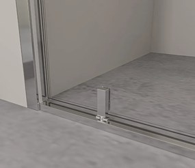 Erga Sydney, sprchový kút s 1-krídlovými dverami 100(dvere) x 90(stena) x 195 cm, 6mm číre sklo, chrómový profil, ERG-V02-SYDNEY-D100G090-CR