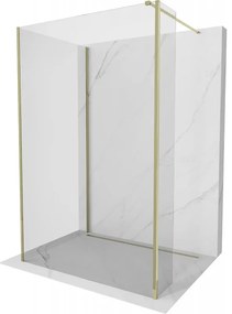 Mexen Kioto sprchová stena Walk-in 110 x 105 x 30 cm, transparentná, zlatá - 800-110-105-221-50-00-030