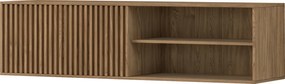 AKCIA Nástenný TV stolík ENTSIAN 150x40cm, dub artisan II. akosť