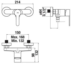 JIKA H3311Z70044001 - Sprchová batéria LYRA lesklý chróm