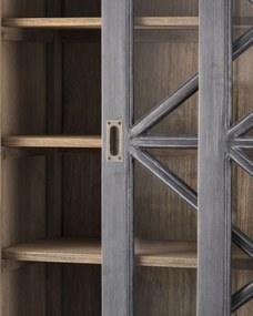 Kredenc Rimir 160 x 50 x 220 old black &amp; natural