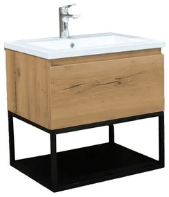 Kúpeľňová skrinka s umývadlom SAT B-Way dub mat BWAY60OAKU, 1 ks