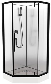 Sprchový kút päťuholníkový Elize 90x90 black