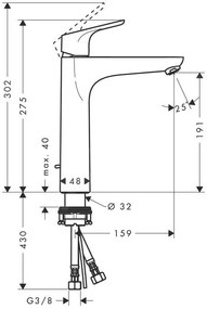 Hansgrohe Focus E2, umývadlová batéria s výpustom, chrómová, HAN-31608000