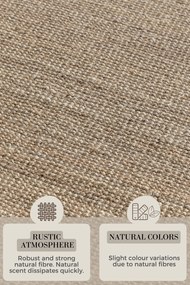 Hanse Home, Behúň Bouclé Jute 105975 Grey Brown, 80x200, hnedá, chodba / predsieň