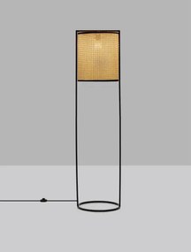 LED prírodno-čierna stojaca lampa Erto