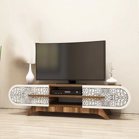 TV skrinka Defne - Walnut Cream