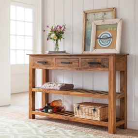 furniture-nabytek.cz - Konzolový stolík masív 130x35x75 z dreva palisander