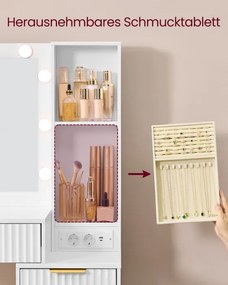 Toaletný stolík so stoličkou RVT020WB01