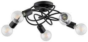 Prisadený luster MAXIS 5xE27/15W/230V čierna