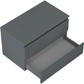 Mexen Orio, kúpeľňová skrinka 80 cm s hornou časťou, 2 zásuvky, grafitová matná, 91A10-08047-2-BFFC66