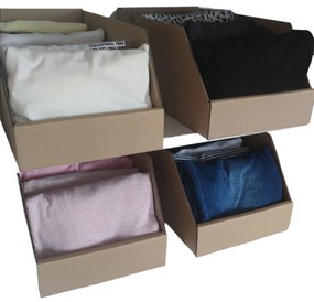 Úložné boxy na oblečenie, organizéry do skrine EKO KARTON 20 x 30 cm