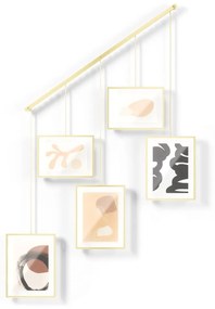 Kovové rámčeky na stenu v zlatej farbe v súprave 5 ks 70x80 cm Exhibit – Umbra