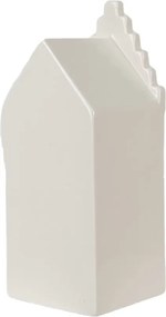 Béžová dekorácia porcelánový domček s Led svetielkami Christmas House M - 7*6*16 cm