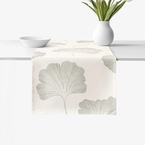 Goldea behúň na stôl 100% bavlnené plátno - listy ginkga 20x140 cm