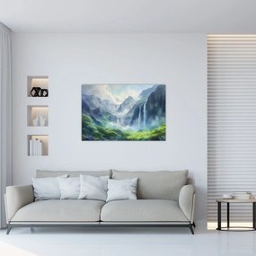 Obraz - Údolie vodopádov (90x60 cm)