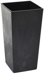 PLASTOVÝ KVETINÁČ PORTO 46X25X25 CM IMITÁCIA BETÓNU ČIERNA