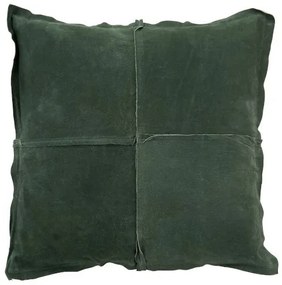 Zelený kožený vankúš s výplňou - 45 * 45cm