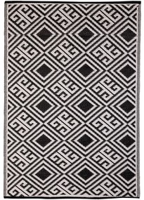Esschert Design Koberec Heidi, 122x180 cm, biela/čierna
