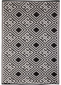 Esschert Design Koberec Heidi, 122x180 cm, biela/čierna