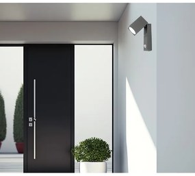 Vonkajšie nástenné svietidlo so senzorom QUAZAR 1xGU10/35W/230V IP44 šedá