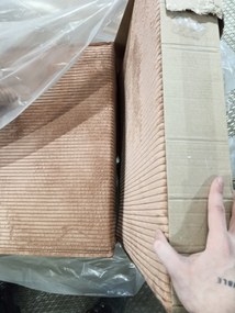 AKCIA Terakotová rohová pohovka SMART COSARO, obojstranná + 2 vankúšiky ZADARMO II. akosť