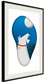 Artgeist Plagát - Dog Dreams [Poster] Veľkosť: 40x60, Verzia: Čierny rám s passe-partout