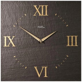 bridlicové nástenné hodiny AMS Design 9516