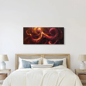 Obraz - Chobotnica, olejomaľba (120x50 cm)