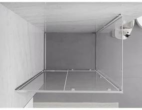 Mexen Exo, sprchovací kút s posuvnými dverami 150 x 80 cm, 6mm číre sklo, chrómový profil, 8151-150-080-01-00