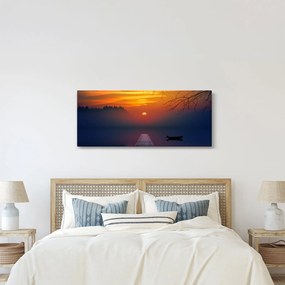 Obraz mostu pri západe slnka (120x50 cm)