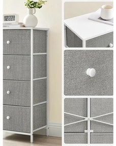 Autronic BONTEC Komoda 45x30x92cm, mdf, sivá, AUK-E1031 GREY Farba: Šedá