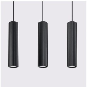 Čierne závesné svietidlo Gleam – Sollux