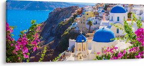 Obraz - Santorini, Grécko (120x50 cm)